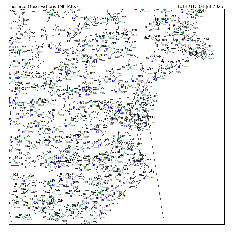 METAR plot