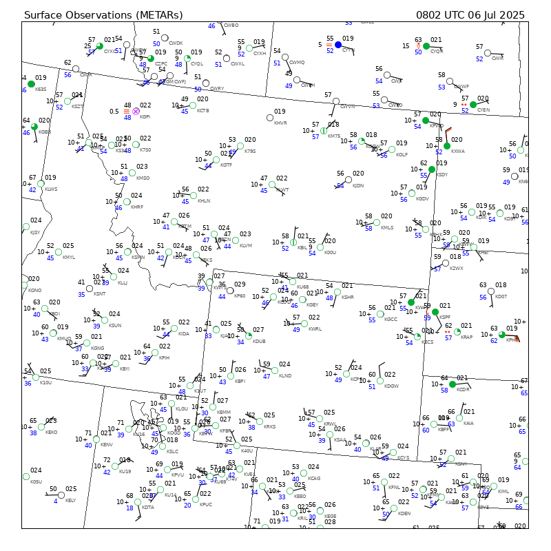 METAR plot
