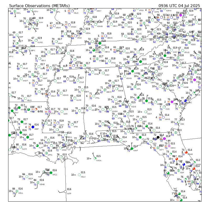 METAR plot