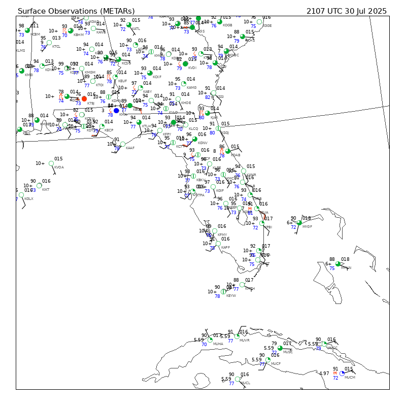 METAR plot