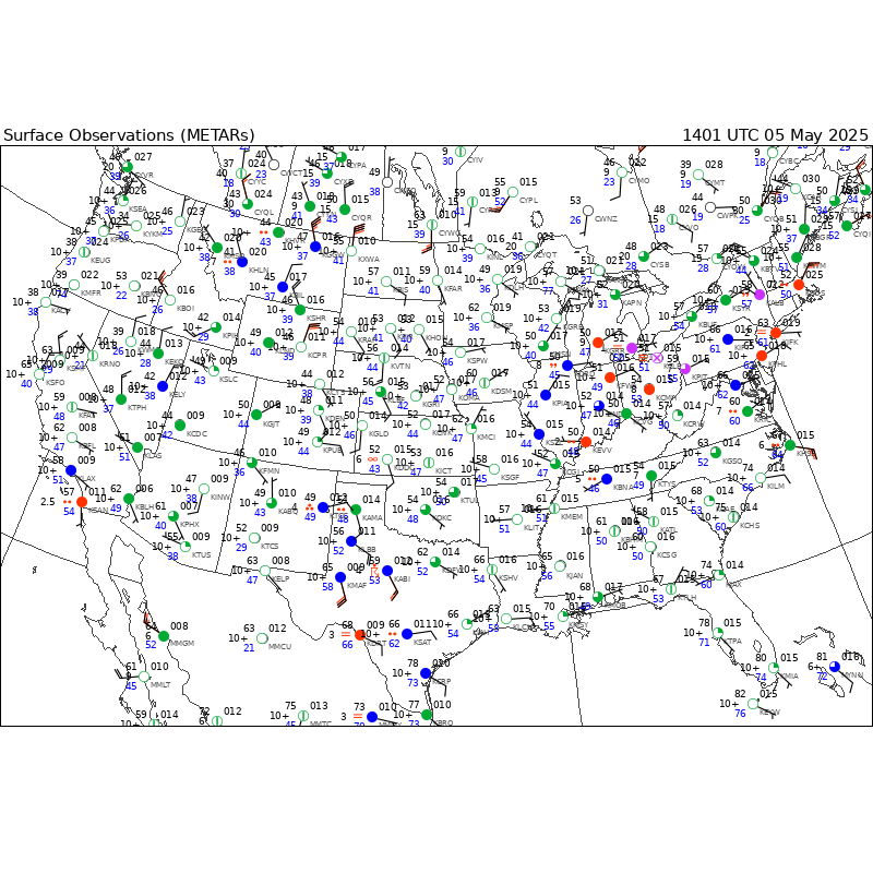 METAR plot
