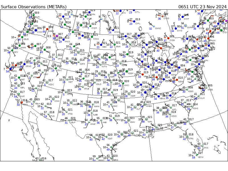 METAR plot